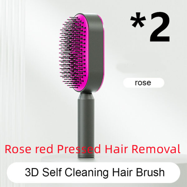 Self Cleaning Hair Brush For Women One-key Cleaning Hair Loss Airbag Massage Scalp Comb Anti-Static Hairbrush - Image 4