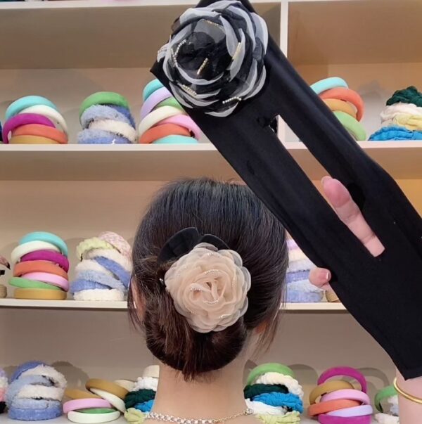 Large Flower Fabric Soft Wire Hair Iron - Image 3