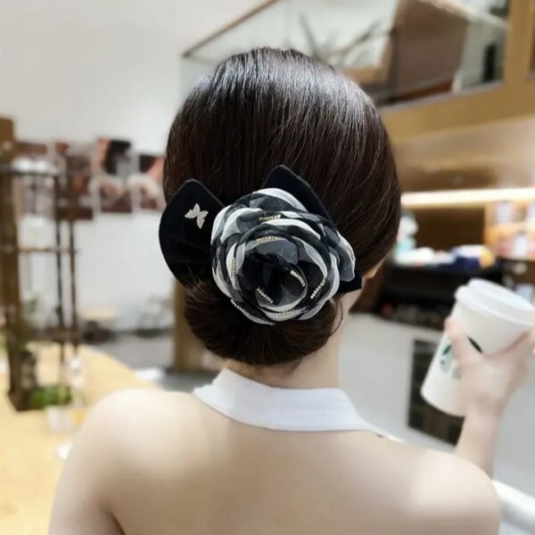 Large Flower Fabric Soft Wire Hair Iron - Image 4