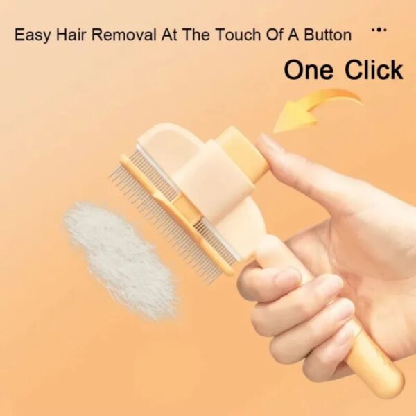 Pet Grooming Brush One-Click Hair Removal Gentle On Skin Pet Anti-Mite Hair Cleaning Brush Pressure Grooming Brush For Dogs - Image 8