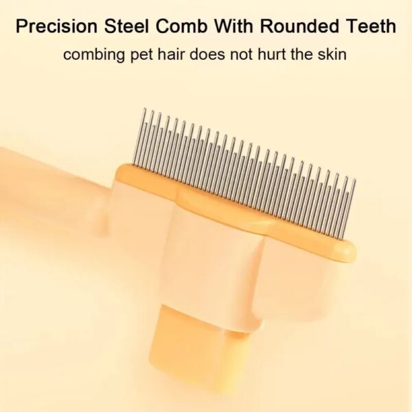 Pet Grooming Brush One-Click Hair Removal Gentle On Skin Pet Anti-Mite Hair Cleaning Brush Pressure Grooming Brush For Dogs - Image 2