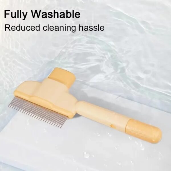 Pet Grooming Brush One-Click Hair Removal Gentle On Skin Pet Anti-Mite Hair Cleaning Brush Pressure Grooming Brush For Dogs - Image 3
